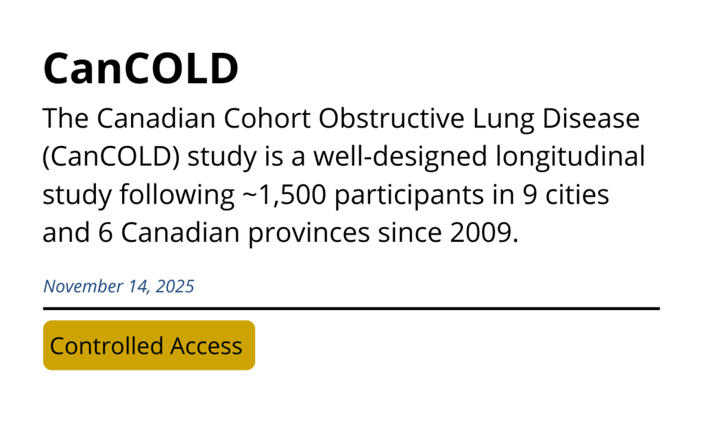 ShAIRE|Data CatalogueCanCOLD Dataset Card